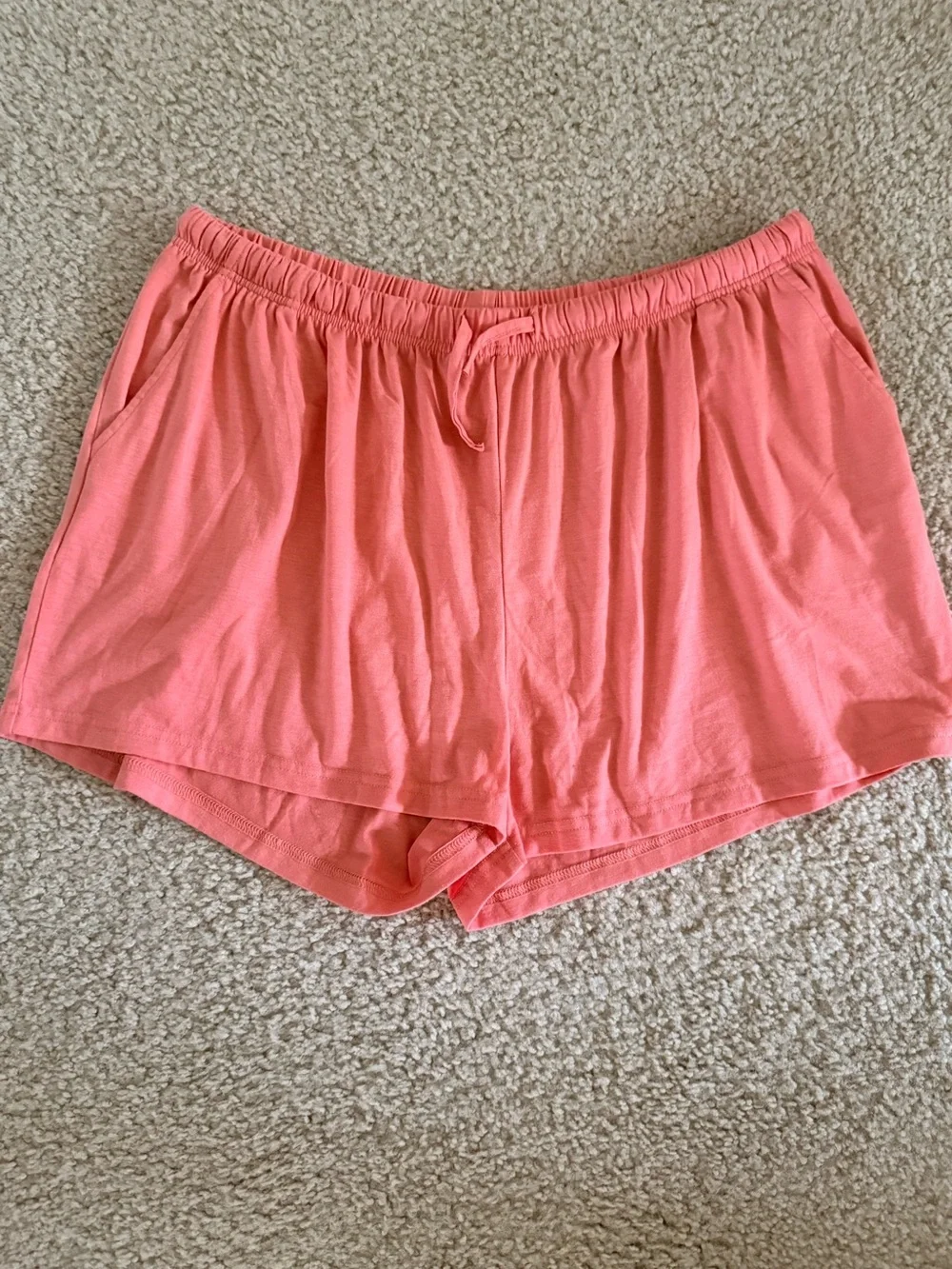 Women's Coral Lounge Shorts - Drawstring Relaxed Fit